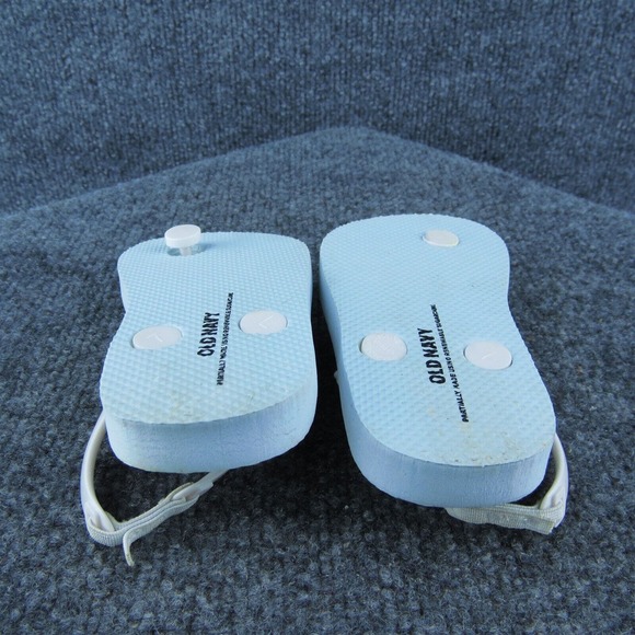 Old Navy Girls Flip Flop Shoes White Synthetic Pull On‎ Size T 7 Medium - Picture 9 of 9
